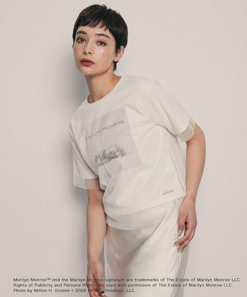 SENSE OF PLACE by URBAN RESEARCH(センスオブプレイスバイアーバンリサーチ)の「『別注』MARILYNMONROE×SENSE OF PLACE チュールグラフィックTシャツ(Tシャツ/カットソー・レディース・オフホワイト/ブラック/レッド・ONE)」の22枚目の写真