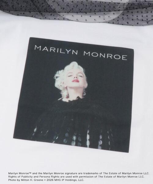 SENSE OF PLACE by URBAN RESEARCH(センスオブプレイスバイアーバンリサーチ)の「『別注』MARILYNMONROE×SENSE OF PLACE チュールグラフィックTシャツ(Tシャツ/カットソー・レディース・オフホワイト/ブラック/レッド・ONE)」の9枚目の写真