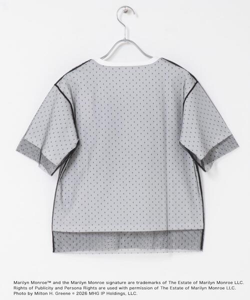 SENSE OF PLACE by URBAN RESEARCH(センスオブプレイスバイアーバンリサーチ)の「『別注』MARILYNMONROE×SENSE OF PLACE チュールグラフィックTシャツ(Tシャツ/カットソー・レディース・オフホワイト/ブラック/レッド・ONE)」の11枚目の写真