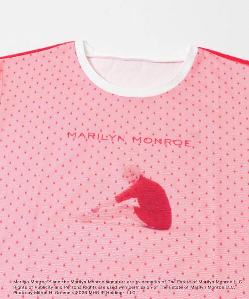 SENSE OF PLACE by URBAN RESEARCH(センスオブプレイスバイアーバンリサーチ)の「『別注』MARILYNMONROE×SENSE OF PLACE チュールグラフィックTシャツ(Tシャツ/カットソー・レディース・オフホワイト/ブラック/レッド・ONE)」の18枚目の写真