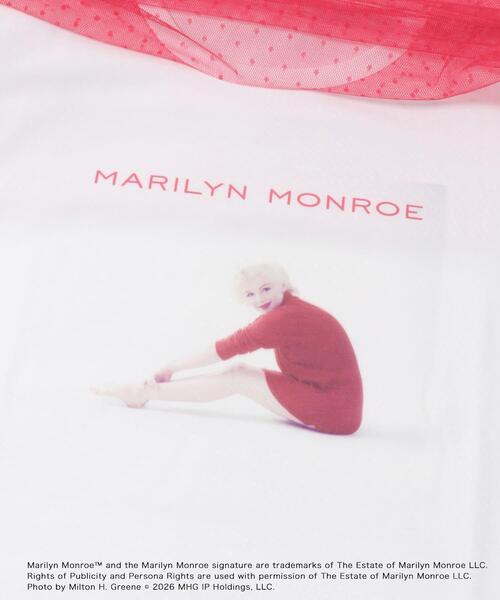 SENSE OF PLACE by URBAN RESEARCH(センスオブプレイスバイアーバンリサーチ)の「『別注』MARILYNMONROE×SENSE OF PLACE チュールグラフィックTシャツ(Tシャツ/カットソー・レディース・オフホワイト/ブラック/レッド・ONE)」の19枚目の写真