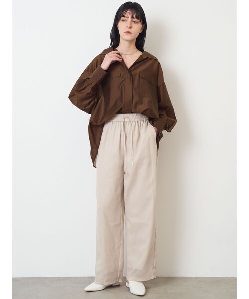 ELENDEEK（エレンディーク）の「SHEER RELAXY SH（シャツ/ブラウス・レディース・アイボリー/ブラウン/グリーン・FREE）」の22枚目の写真