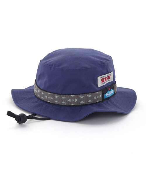 WASK（ワスク）の「【日本製】【KAVU】クラフトテープ・バケットハット(53㎝・56cm)（ハット・キッズ・ブルー/ベージュ・S/M）」の4枚目の写真