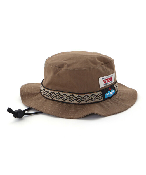 WASK（ワスク）の「【日本製】【KAVU】クラフトテープ・バケットハット(53㎝・56cm)（ハット・キッズ・ブルー/ベージュ・S/M）」の6枚目の写真