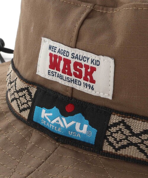 WASK（ワスク）の「【日本製】【KAVU】クラフトテープ・バケットハット(53㎝・56cm)（ハット・キッズ・ブルー/ベージュ・S/M）」の8枚目の写真
