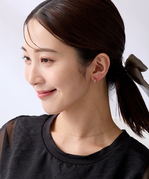 CALIN STANDARD(カリンスタンダード)の「◆金属アレルギー対応◆◆made in japan◆【片手でスムースワンタッチ】ツインライン ミニスムースピアス(ピアス(両耳用)・レディース・ピンクゴールド/ゴールド/シルバー・FREE)」の12枚目の写真
