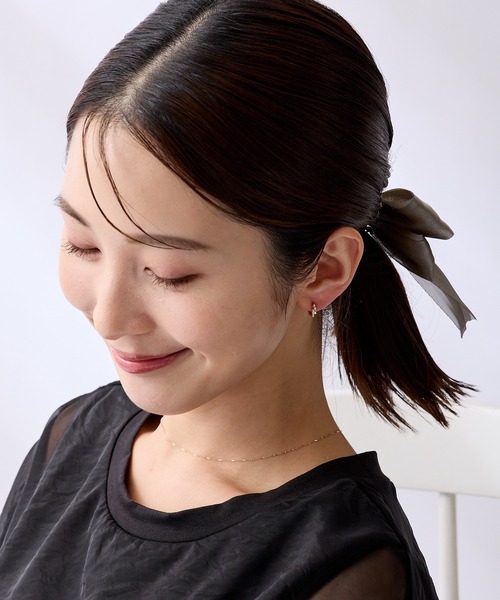 CALIN STANDARD(カリンスタンダード)の「◆金属アレルギー対応◆◆made in japan◆【片手でスムースワンタッチ】ツインライン ミニスムースピアス(ピアス(両耳用)・レディース・ピンクゴールド/ゴールド/シルバー・FREE)」の13枚目の写真
