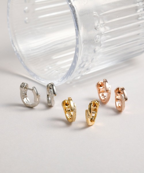 CALIN STANDARD(カリンスタンダード)の「◆金属アレルギー対応◆◆made in japan◆【片手でスムースワンタッチ】ツインライン ミニスムースピアス(ピアス(両耳用)・レディース・ピンクゴールド/ゴールド/シルバー・FREE)」の16枚目の写真