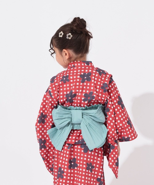 GLOBAL WORK（グローバルワーク）の「3SETワンピースYUKATA/T/664301（浴衣・キッズ・ブラック/クリアレッド/ホワイト・100cm/110cm/120cm）」の3枚目の写真