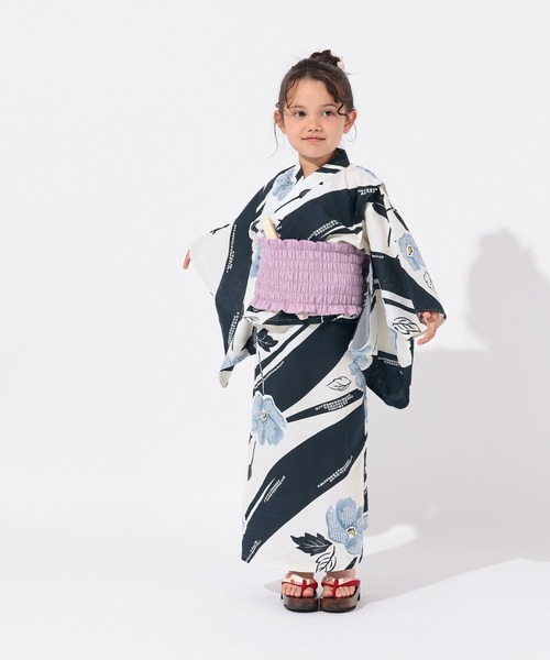 GLOBAL WORK（グローバルワーク）の「3SETワンピースYUKATA/T/664301（浴衣・キッズ・ブラック/クリアレッド/ホワイト・100cm/110cm/120cm）」の8枚目の写真