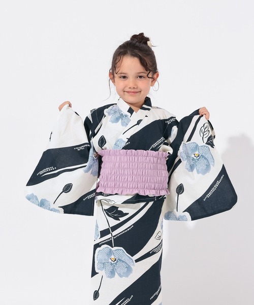 GLOBAL WORK（グローバルワーク）の「3SETワンピースYUKATA/T/664301（浴衣・キッズ・ブラック/クリアレッド/ホワイト・100cm/110cm/120cm）」の4枚目の写真