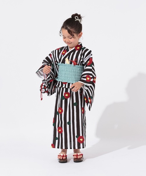 GLOBAL WORK（グローバルワーク）の「3SETワンピースYUKATA/T/664301（浴衣・キッズ・ブラック/クリアレッド/ホワイト・100cm/110cm/120cm）」の18枚目の写真