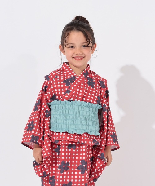 GLOBAL WORK（グローバルワーク）の「3SETワンピースYUKATA/T/664301（浴衣・キッズ・ブラック/クリアレッド/ホワイト・100cm/110cm/120cm）」の9枚目の写真