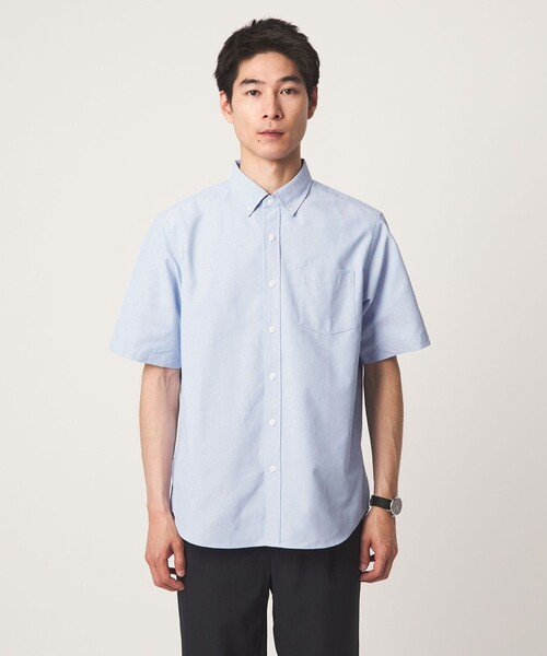 green label relaxing(グリーンレーベルリラクシング)の「【WEB限定】JUST fit オックスフォード ボタンダウン 半袖 シャツ(シャツ/ブラウス・メンズ・ホワイト/ブラック/その他1/ライトブルー・M/S/L/XL)」の10枚目の写真