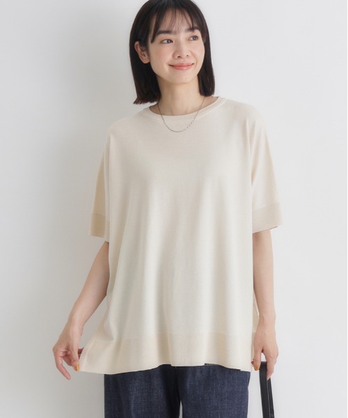 Right-on(ライトオン)の「HONEYSUCKLE ROSE(ハニーサックルローズ)ハーフスリーブニット(ニット/セーター・レディース・ブラウン/ブラック/オフホワイト/レッド・M/L/S)」の10枚目の写真