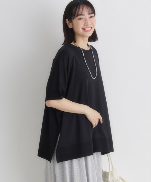 Right-on(ライトオン)の「HONEYSUCKLE ROSE(ハニーサックルローズ)ハーフスリーブニット(ニット/セーター・レディース・ブラウン/ブラック/オフホワイト/レッド・M/L/S)」の13枚目の写真