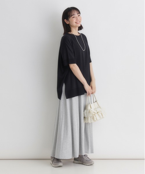 Right-on(ライトオン)の「HONEYSUCKLE ROSE(ハニーサックルローズ)ハーフスリーブニット(ニット/セーター・レディース・ブラウン/ブラック/オフホワイト/レッド・M/L/S)」の15枚目の写真