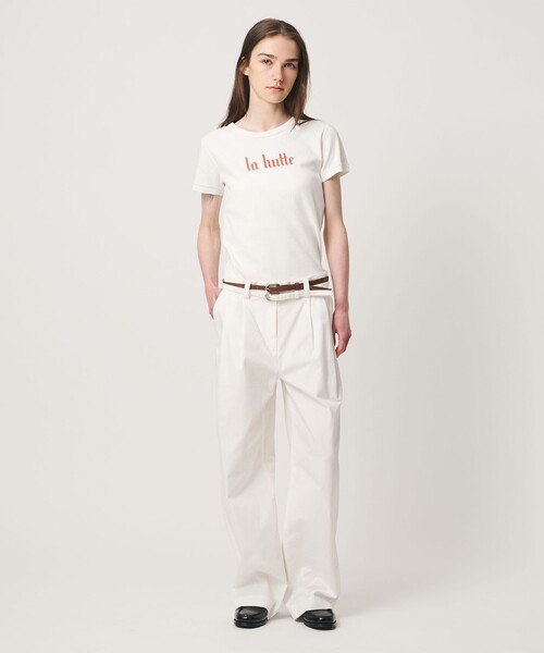 ATTISESSION(アティセッション)の「【別注】<LA HUTTE>LOGO ショートスリーブ Tシャツ(Tシャツ/カットソー・レディース・ネイビー/ホワイト・FREE)」の20枚目の写真