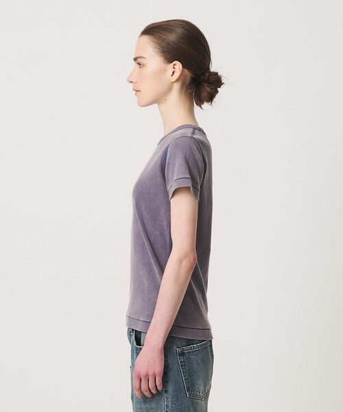 ATTISESSION(アティセッション)の「【別注】<LA HUTTE>LOGO ショートスリーブ Tシャツ(Tシャツ/カットソー・レディース・ネイビー/ホワイト・FREE)」の6枚目の写真