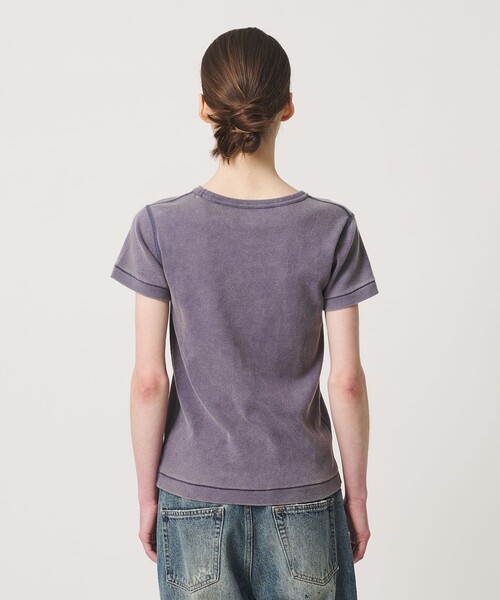 ATTISESSION(アティセッション)の「【別注】<LA HUTTE>LOGO ショートスリーブ Tシャツ(Tシャツ/カットソー・レディース・ネイビー/ホワイト・FREE)」の7枚目の写真