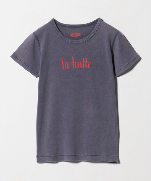 ATTISESSION(アティセッション)の「【別注】<LA HUTTE>LOGO ショートスリーブ Tシャツ(Tシャツ/カットソー・レディース・ネイビー/ホワイト・FREE)」の8枚目の写真