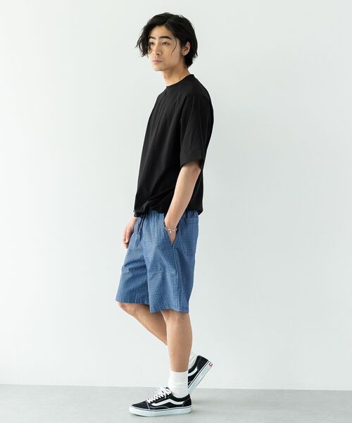 CRAFT STANDARD BOUTIQUE(クラフトスタンダードブティック)の「シアサッカーチェックショーツ(その他パンツ・メンズ・ブルー系その他3/ネイビー/チャコールグレー/ブラック・L/M)」の15枚目の写真