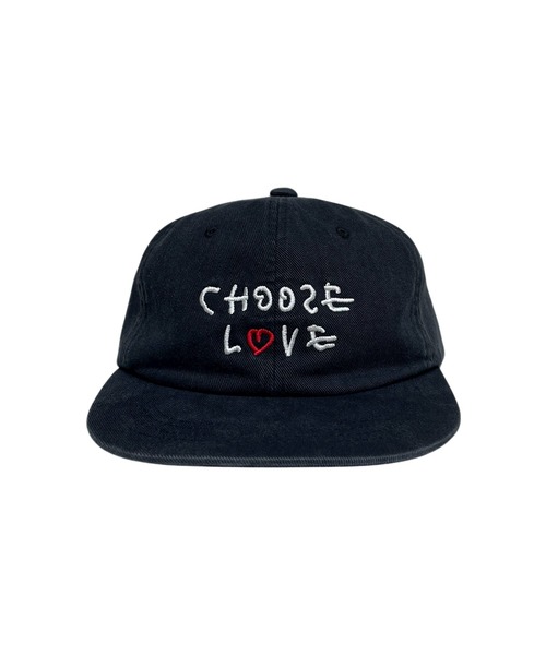 BLUELUE(ブルール)の「「BLUELUE / ブルールー」CHOOSE LOVE CAP(キャップ・メンズ・ブラック・FREE)」の2枚目の写真
