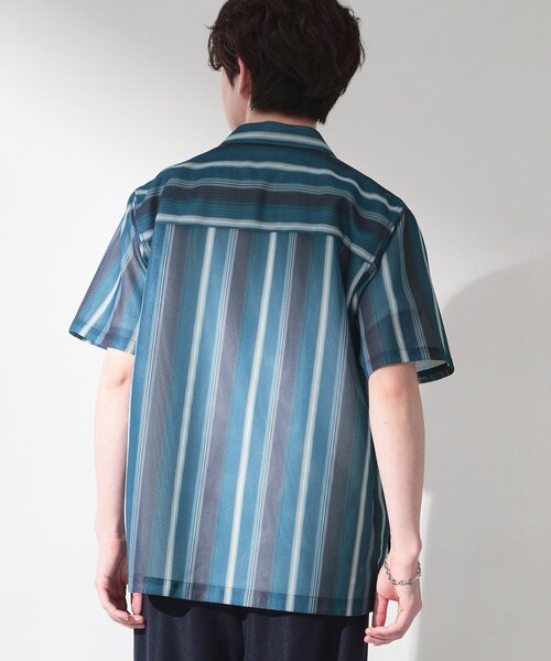 THE SHOP TK （ザ ショップ ティーケー ）の「メッシュ ストライプ半袖シャツ 洗濯機OK／通気性◎（シャツ/ブラウス・メンズ・ベージュ系その他5/ブラック系2/ブルー系その他4・04/03/02）」の13枚目の写真