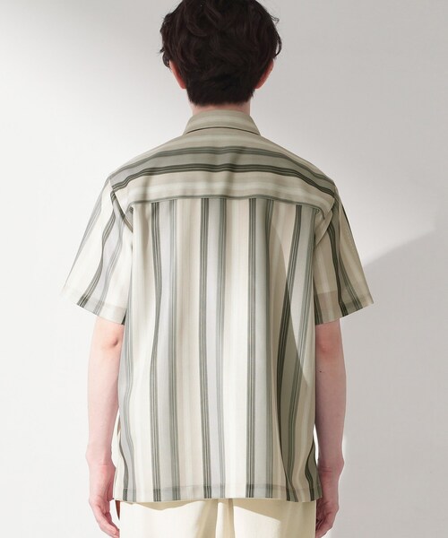 THE SHOP TK （ザ ショップ ティーケー ）の「メッシュ ストライプ半袖シャツ 洗濯機OK／通気性◎（シャツ/ブラウス・メンズ・ベージュ系その他5/ブラック系2/ブルー系その他4・04/03/02）」の18枚目の写真