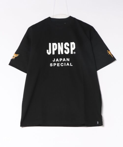 TAION(タイオン)の「【TAION】 JPNSP ノンダウン ジャパンスペシャル アーム福刺繍 Tシャツ(Tシャツ/カットソー・メンズ・ブラック/ホワイト系1・3/2)」の1枚目の写真