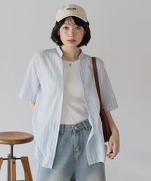 バックデザイン前開きスキッパーチュニック