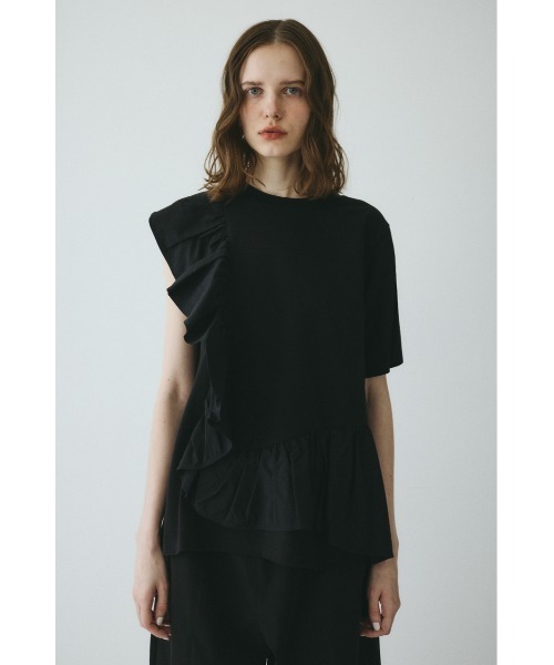 新品タグ付き　 Peplum Henry Tops ペプラムトップス Docking ruffle peplum tops / ドッキングラッフルペプラムトップス（T