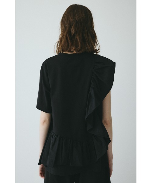 HeRIN.CYE(ヘリンドットサイ)の「Docking ruffle peplum tops / ドッキングラッフルペプラムトップス(Tシャツ/カットソー・レディース・ブラック/ブルー/オフホワイト・FREE)」の7枚目の写真