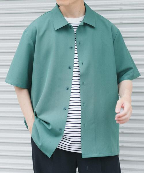 ITEMS URBANRESEARCH(アイテムズ アーバンリサーチ)の「冷感+速乾 TRストレッチ 半袖シャツ(シャツ/ブラウス・メンズ・チャコールグレー/ブルー/グリーン/ベージュ・LARGE/MEDIUM)」の3枚目の写真