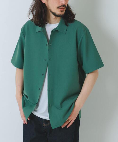 ITEMS URBANRESEARCH(アイテムズ アーバンリサーチ)の「冷感+速乾 TRストレッチ 半袖シャツ(シャツ/ブラウス・メンズ・チャコールグレー/ブルー/グリーン/ベージュ・LARGE/MEDIUM)」の5枚目の写真