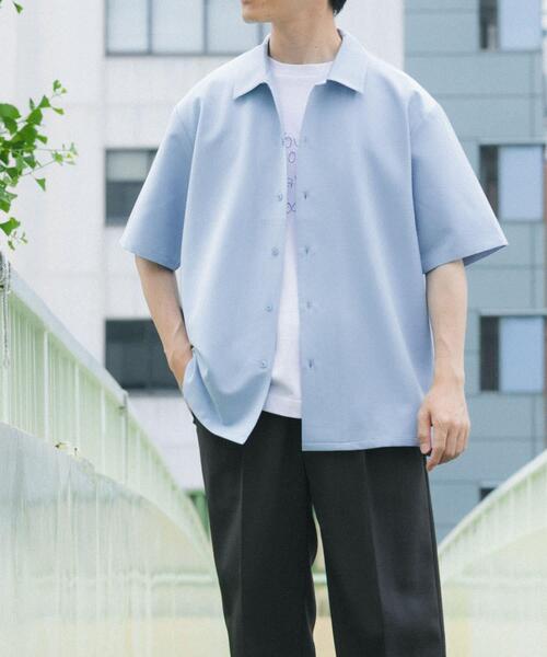 ITEMS URBANRESEARCH(アイテムズ アーバンリサーチ)の「冷感+速乾 TRストレッチ 半袖シャツ(シャツ/ブラウス・メンズ・チャコールグレー/ブルー/グリーン/ベージュ・LARGE/MEDIUM)」の14枚目の写真