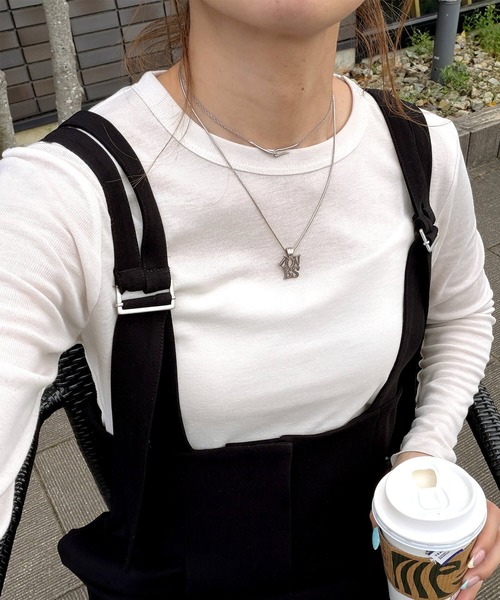 ISOOK(アイスー)の「ダブルストラップサロペット(chiica original)/ サスペンダーパンツ きれいめ オーバーオール デザインパンツ ワイドパンツ タックパンツ 黒 ベージュ(サロペット/オーバーオール・レディース・ベージュ/ブラック・FREE)」の19枚目の写真
