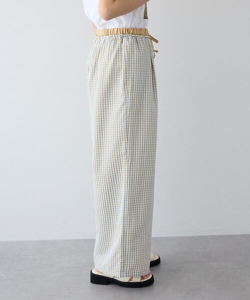 CRAFT STANDARD BOUTIQUE(クラフトスタンダードブティック)の「サッカーチェックイージーパンツ(その他パンツ・レディース・ライトブルー/グレー・L/M)」の8枚目の写真