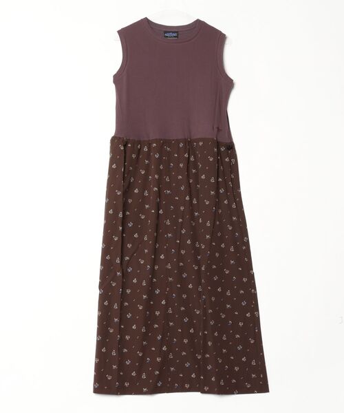 THOUSAND MILE（サウザンドマイル）の「[L's］COMBINATION ONE PIECE/異素材コンビネーションワンピース【撥水、４WAYストレッチ、UVカット機能】（ワンピース・レディース・ブラウン系その他/ブラック/ブラック系その他・FREE）」の3枚目の写真