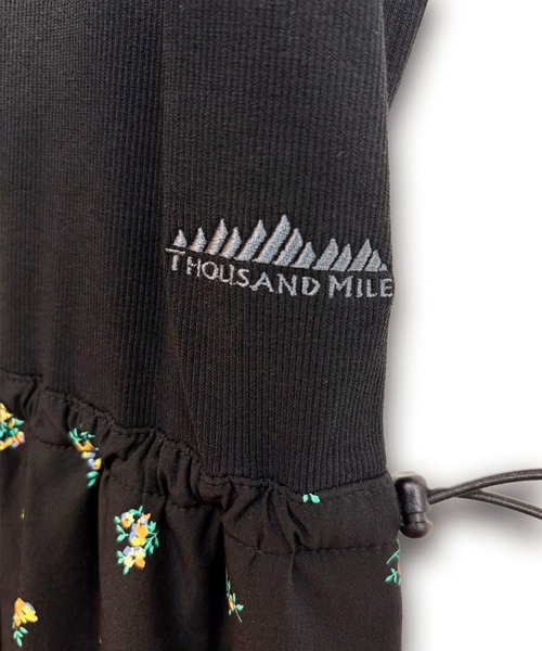 THOUSAND MILE（サウザンドマイル）の「[L's］COMBINATION ONE PIECE/異素材コンビネーションワンピース【撥水、４WAYストレッチ、UVカット機能】（ワンピース・レディース・ブラウン系その他/ブラック/ブラック系その他・FREE）」の9枚目の写真