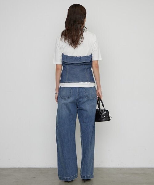 LOUNGEDRESS（ラウンジドレス）の「《一枚で着映える》シャツビスチェ（シャツ/ブラウス・レディース・グレー/ブルー・FREE）」の18枚目の写真