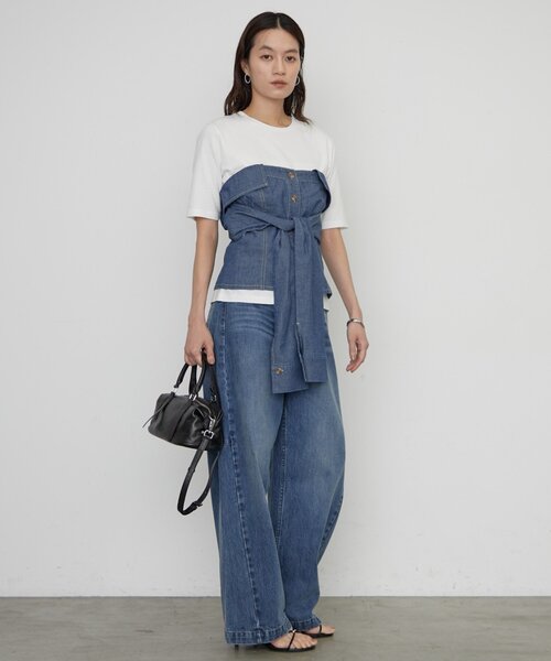 LOUNGEDRESS（ラウンジドレス）の「《一枚で着映える》シャツビスチェ（シャツ/ブラウス・レディース・グレー/ブルー・FREE）」の19枚目の写真