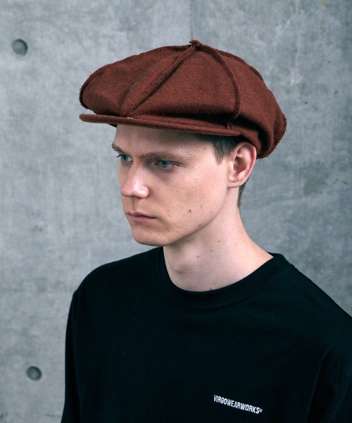 VIRGOwearworks(ヴァルゴウェアワークス)の「SEAM CASQUETTE TYPE-V(ハンチング/ベレー帽・メンズ・オレンジ系その他/ブラック/チャコールグレー・FREE)」の3枚目の写真