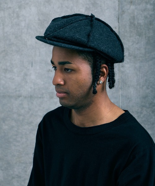 VIRGOwearworks(ヴァルゴウェアワークス)の「SEAM CASQUETTE TYPE-V(ハンチング/ベレー帽・メンズ・オレンジ系その他/ブラック/チャコールグレー・FREE)」の2枚目の写真