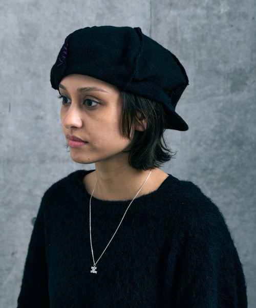 VIRGOwearworks(ヴァルゴウェアワークス)の「SEAM CASQUETTE TYPE-V(ハンチング/ベレー帽・メンズ・オレンジ系その他/ブラック/チャコールグレー・FREE)」の1枚目の写真