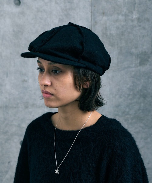 VIRGOwearworks(ヴァルゴウェアワークス)の「SEAM CASQUETTE TYPE-V(ハンチング/ベレー帽・メンズ・オレンジ系その他/ブラック/チャコールグレー・FREE)」の4枚目の写真