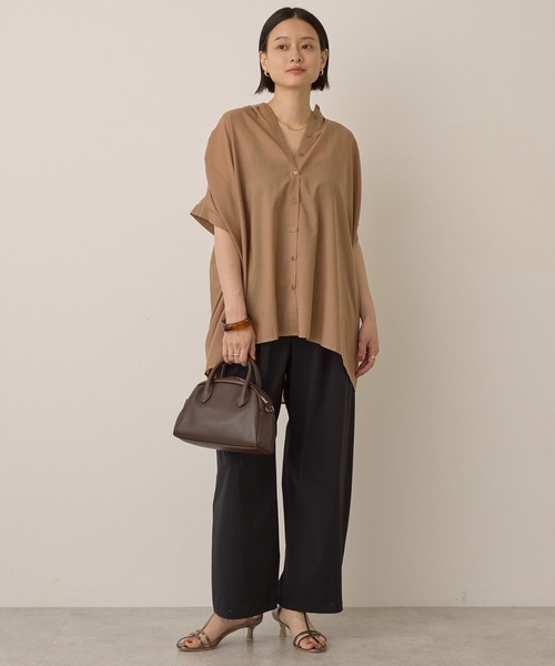 AMERICAN HOLIC(アメリカンホリック)の「【WEB限定】イージーケア+接触冷感 フレンチスリーブギャザーシャツ(シャツ/ブラウス・レディース・ブラック/モカ/アイボリー/カーキ・L/M)」の20枚目の写真