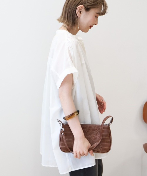 AMERICAN HOLIC(アメリカンホリック)の「【WEB限定】イージーケア+接触冷感 フレンチスリーブギャザーシャツ(シャツ/ブラウス・レディース・ブラック/モカ/アイボリー/カーキ・L/M)」の21枚目の写真