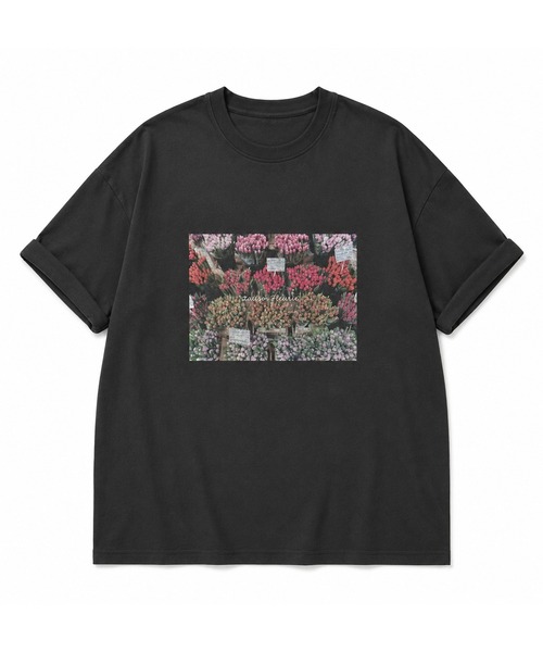 DAY CLOSET（デイ クローゼット）の「半袖 ラウンドネック アソート フォトプリント グラフィック Tシャツ レディース（Tシャツ/カットソー・レディース・ホワイト/ブラック/チャコールグレー・L/M）」の5枚目の写真
