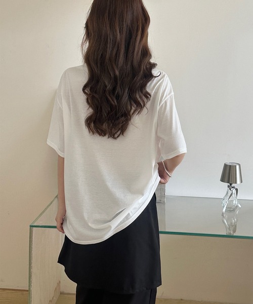 DAY CLOSET（デイ クローゼット）の「半袖 ラウンドネック アソート フォトプリント グラフィック Tシャツ レディース（Tシャツ/カットソー・レディース・ホワイト/ブラック/チャコールグレー・L/M）」の14枚目の写真